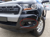 Fog Light Cover Trim Matte Black to suit Ford Ranger PX2 2015-2018
